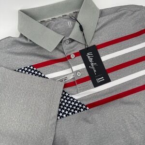 Walter Hagen Mens XXL Perfect 11 Flag Chest Printed Golf Polo Grey MGA11299 NWT